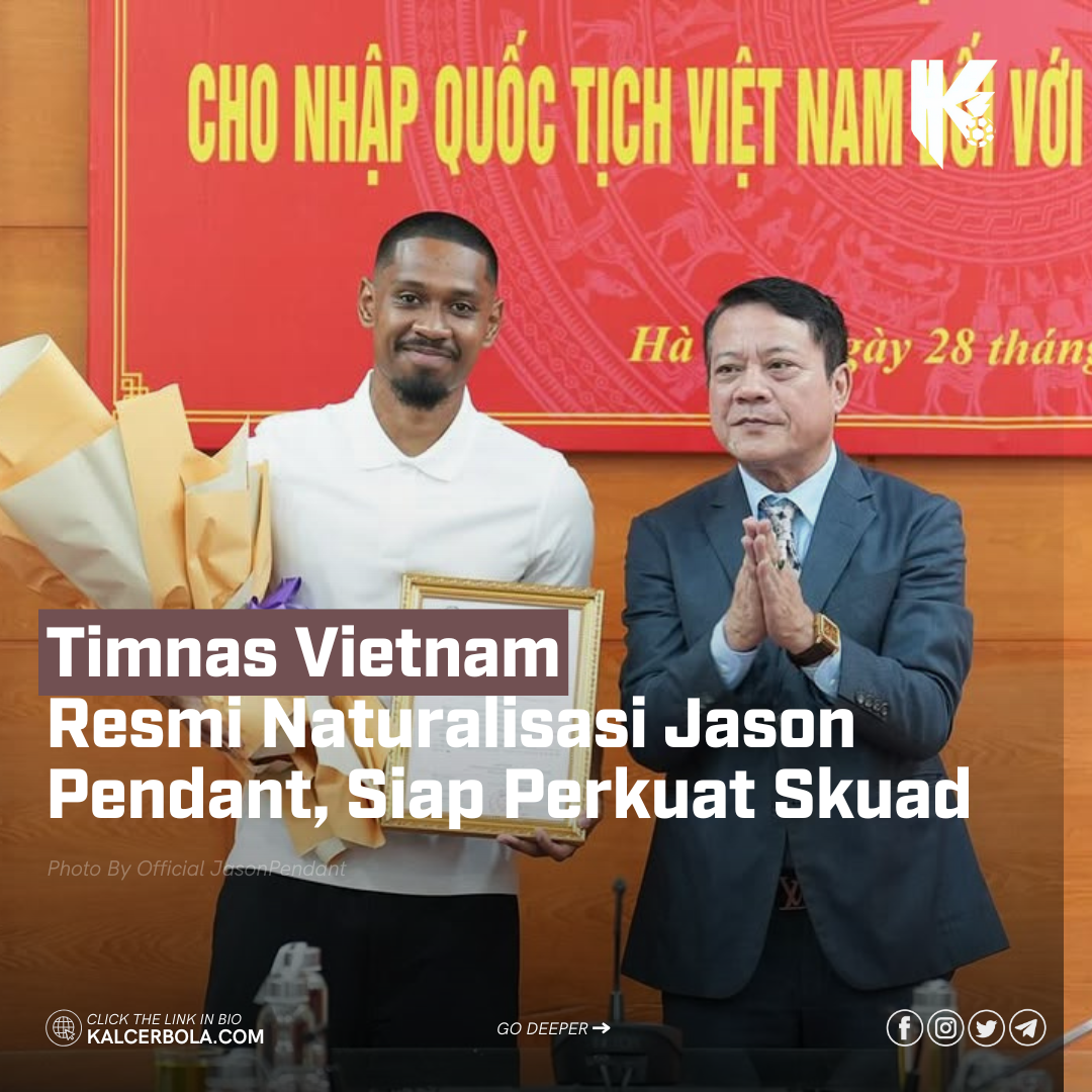 Timnas Vietnam Resmi Naturalisasi Jason Pendant, Siap Perkuat Skuad