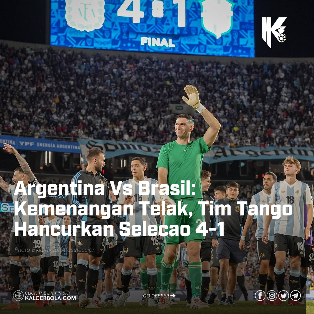 Argentina Vs Brasil: Kemenangan Telak, Tim Tango Hancurkan Selecao 4-1