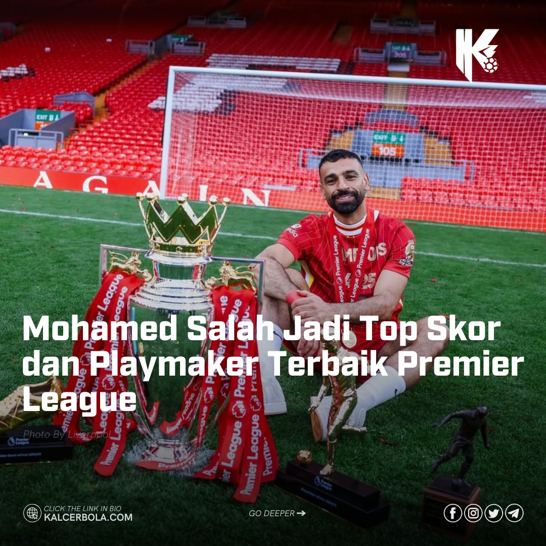 Mohamed Salah Jadi Top Skor dan Playmaker Terbaik Premier League