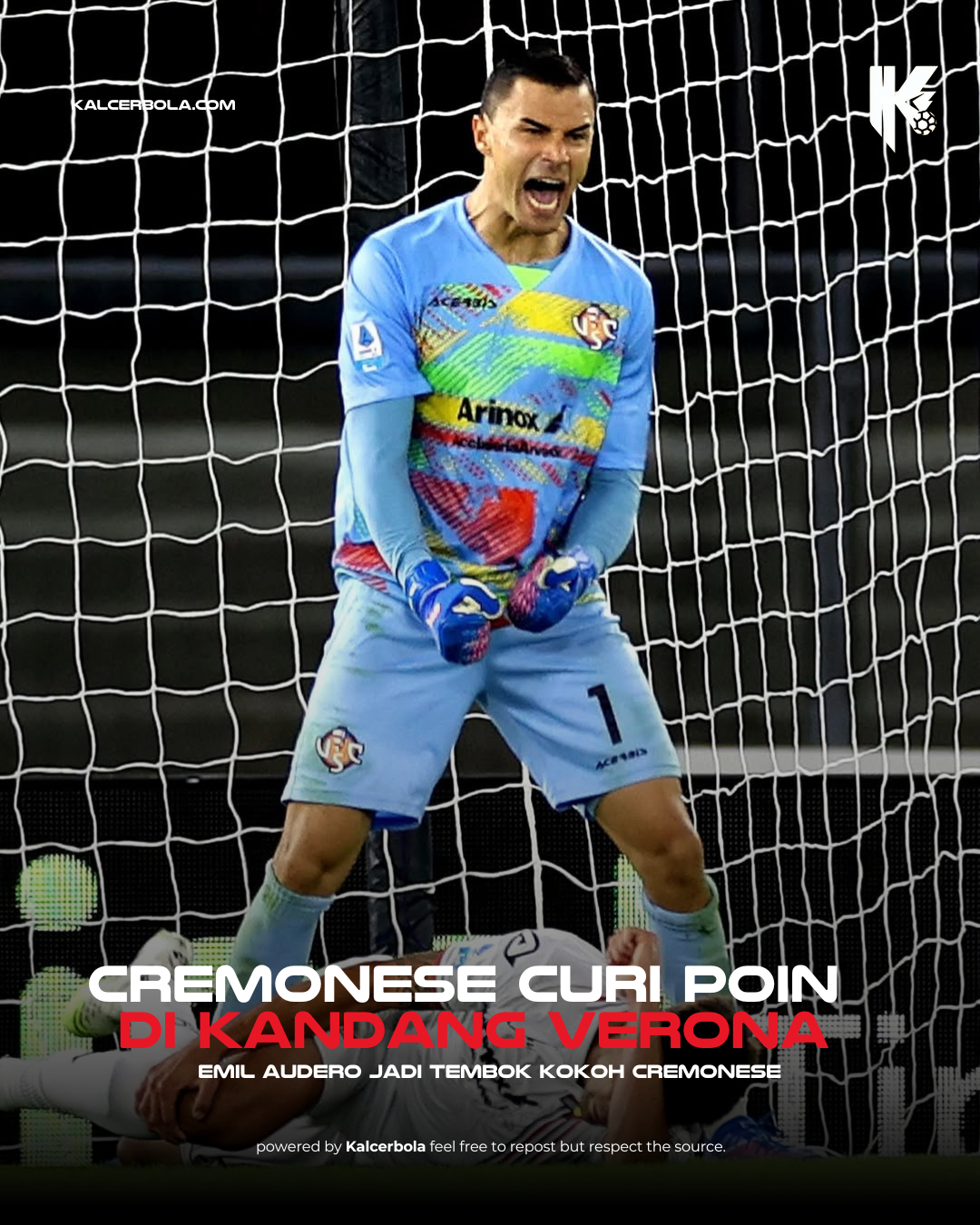 Cremonese Curi Poin, Aksi Brilian Emil Audero Bikin Verona Gigit Jari