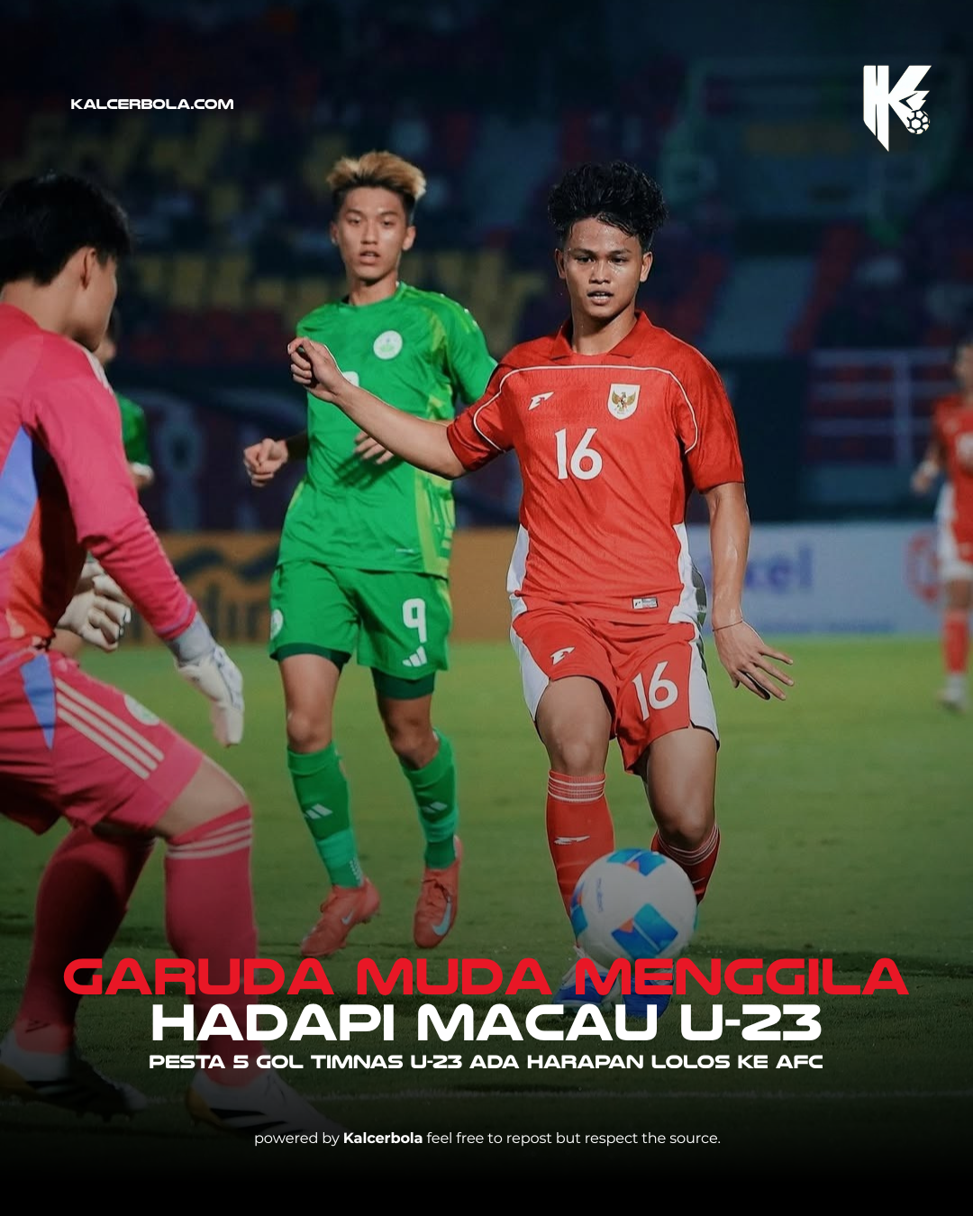 Timnas Indonesia U‑23 Borong Gol 5‑0 atas Macau