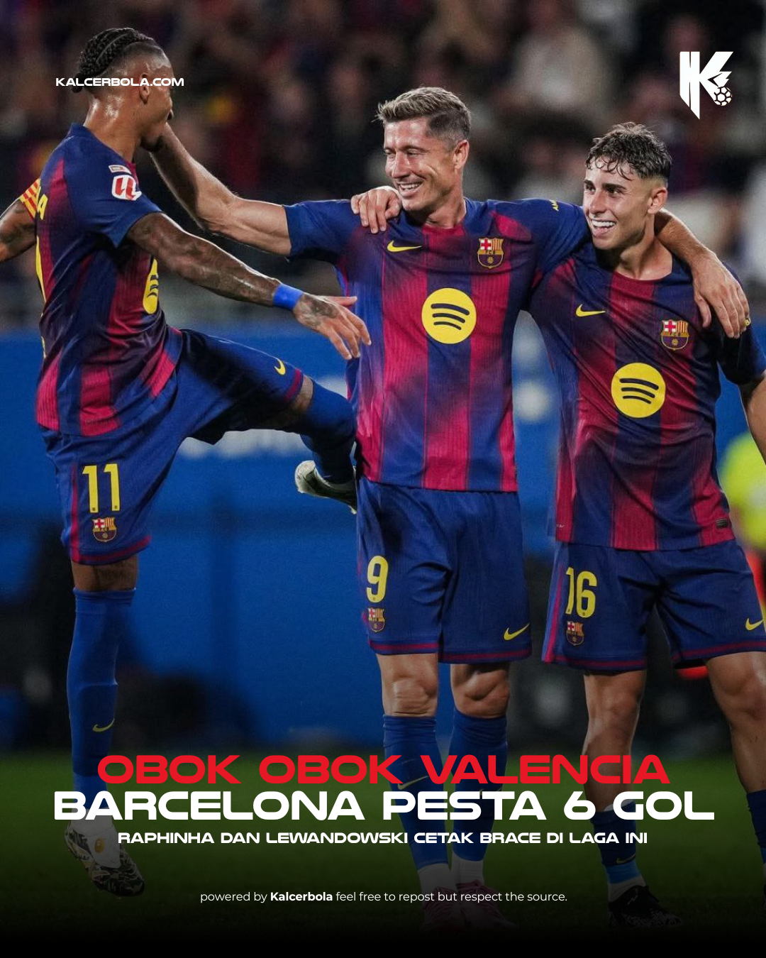Barcelona Pesta Gol 6-0 & Tiga Pemain Cetak Brace