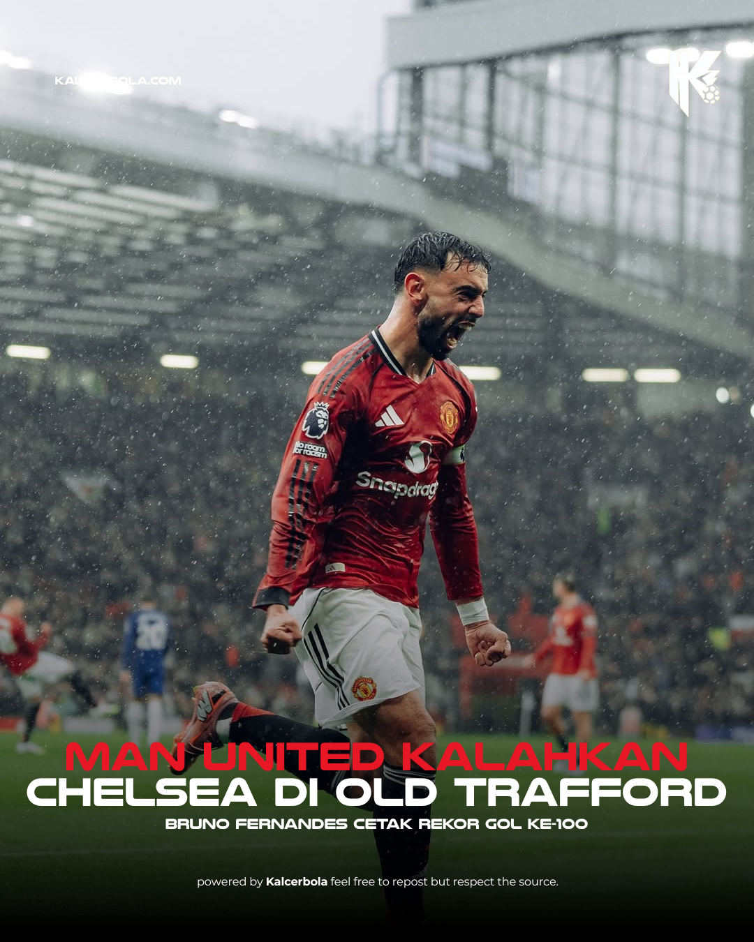 Manchester United Kalahkan Chelsea 2-1 di Old Trafford
