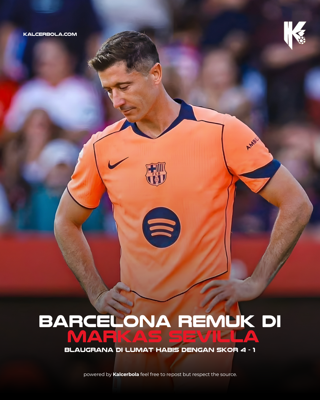 Sevilla Tundukkan Barcelona 4-1: Decul Tumbang di Ramon Sánchez-Pizjuán