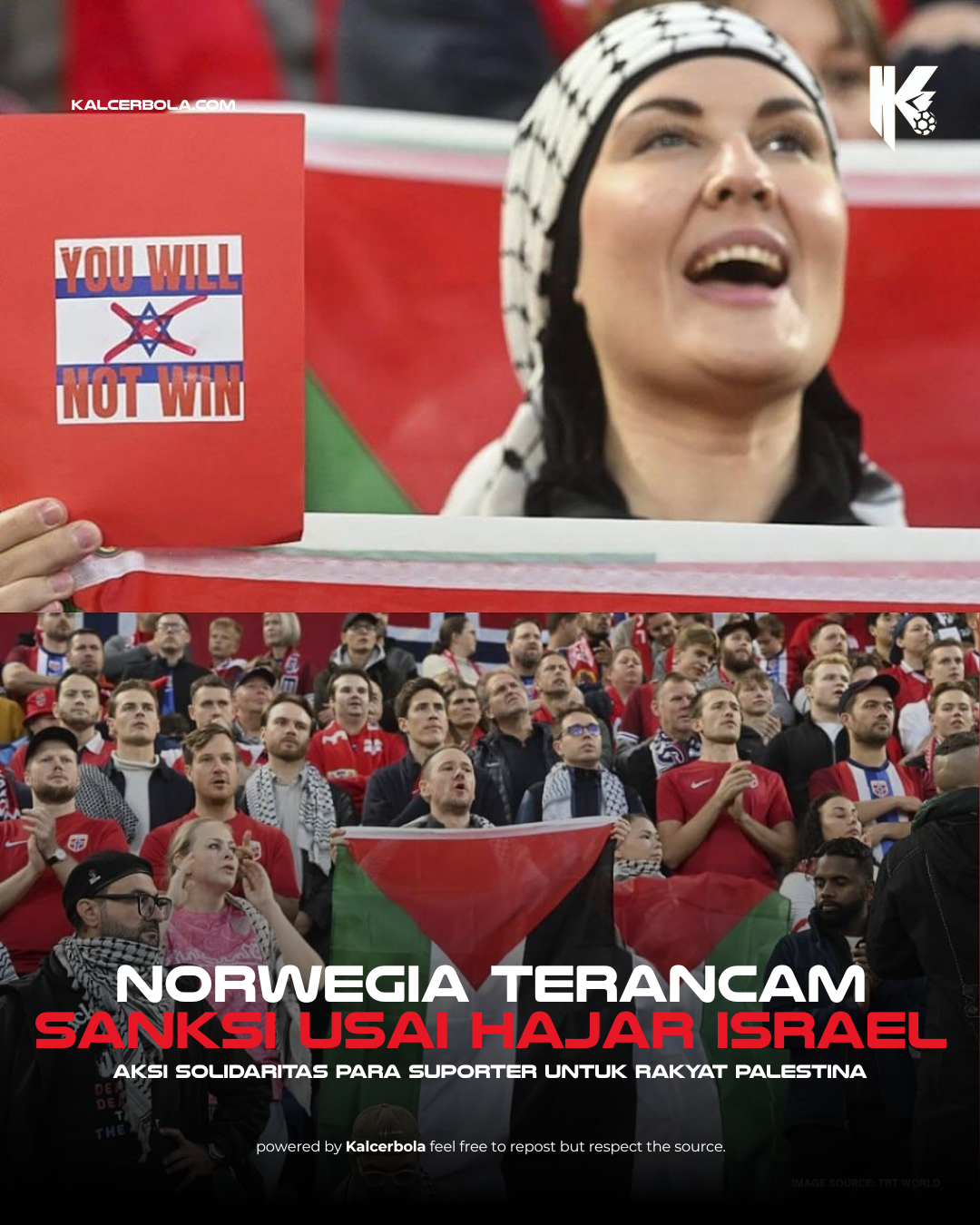 Norwegia Terancam Sanksi FIFA usai Hajar Israel
