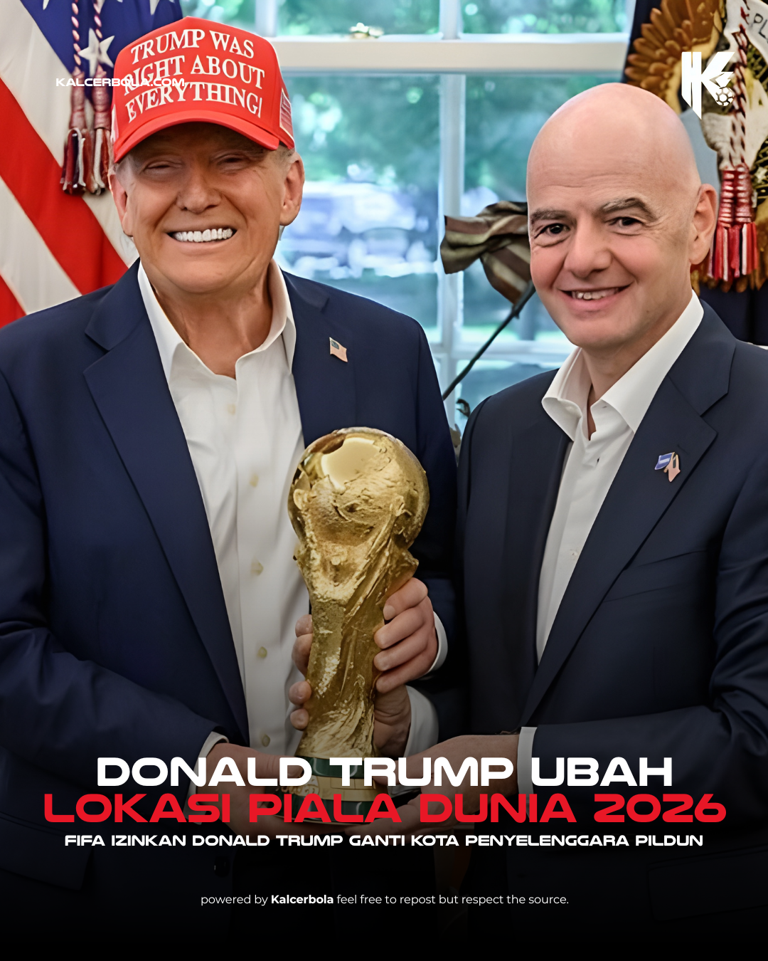 FIFA Tidak Memberi Izin ke Trump untuk Ganti Kota Host Piala Dunia 2026