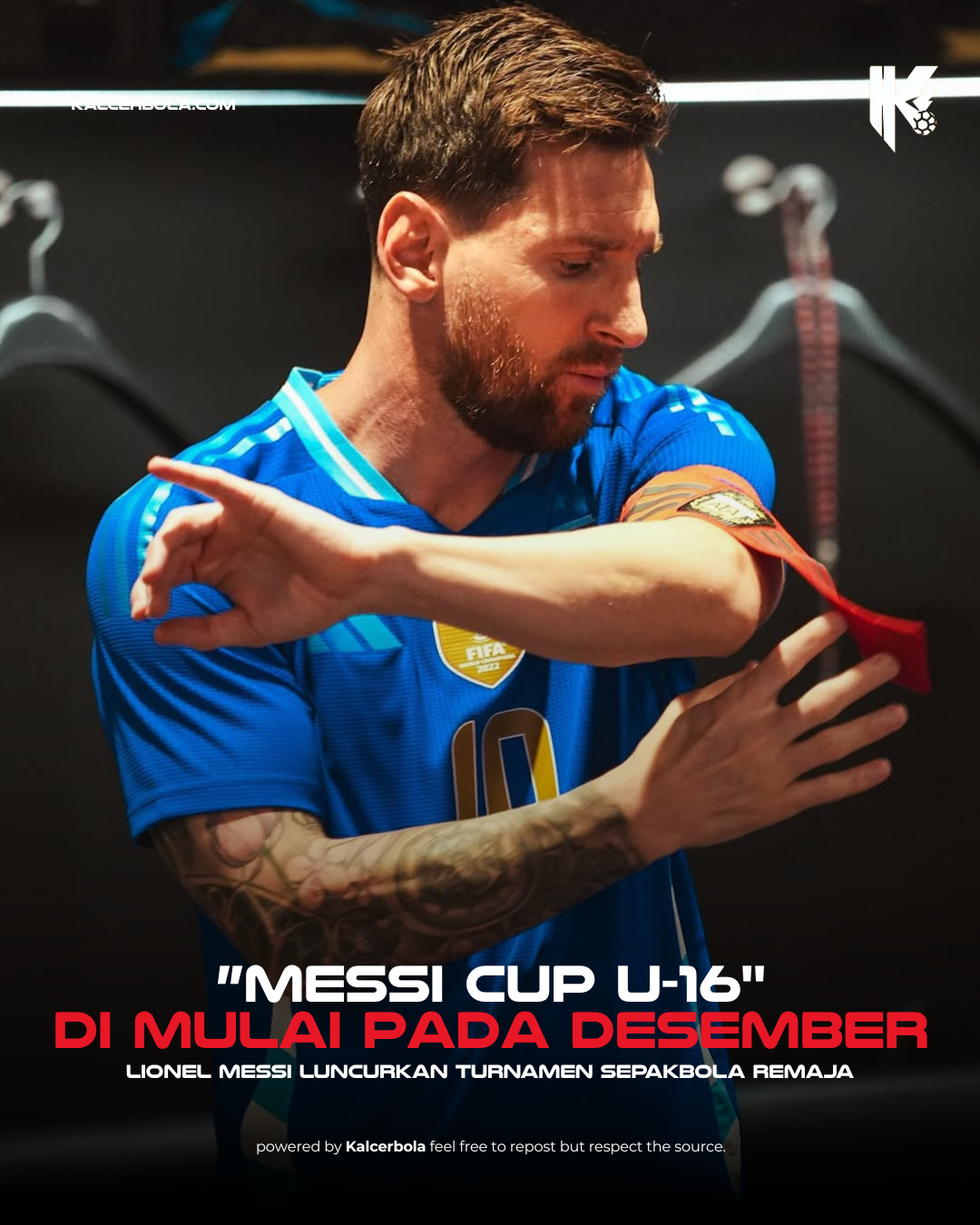 Lionel Messi Luncurkan “Messi Cup” U-16 Desember Mendatang