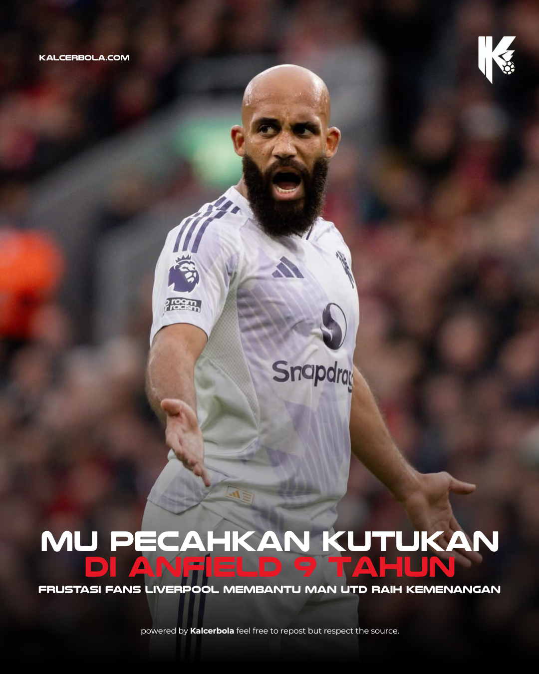 Setelah 9 Tahun, Manchester United Akhirnya Menang di Anfield