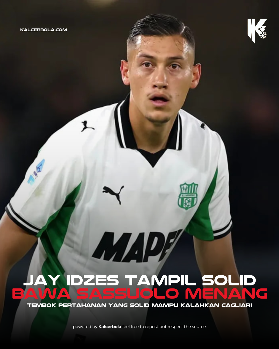 Jay Idzes Tampil Solid, Sassuolo Menang 2-1 di Markas Cagliari!