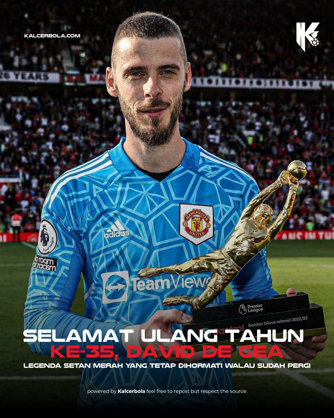 Selamat Ulang Tahun ke-35 untuk Legenda Manchester United, David De Gea!