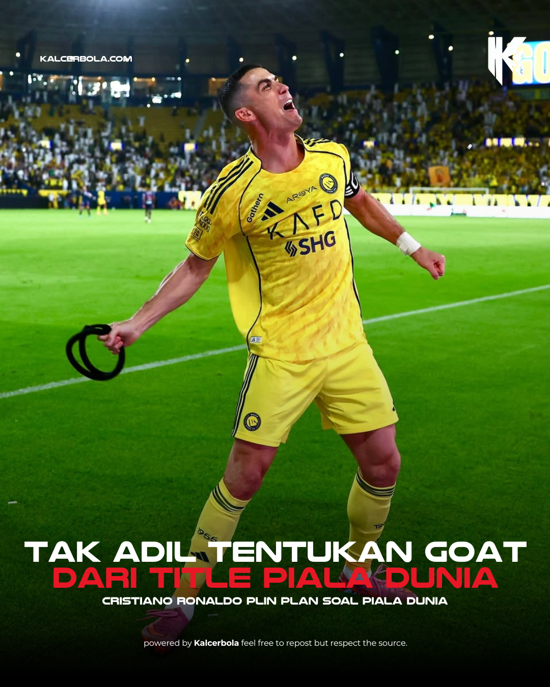 Ronaldo: Tak Adil Tentukan GOAT dari Trofi Piala Dunia