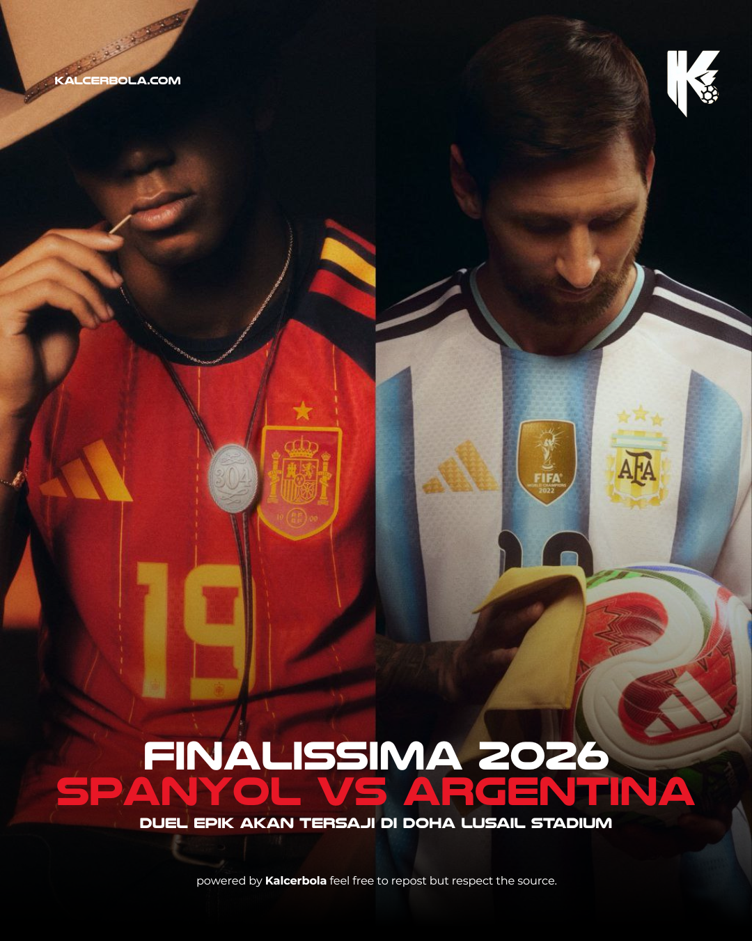 Finalissima 2026: Spanyol vs Argentina di Lusail Stadium!