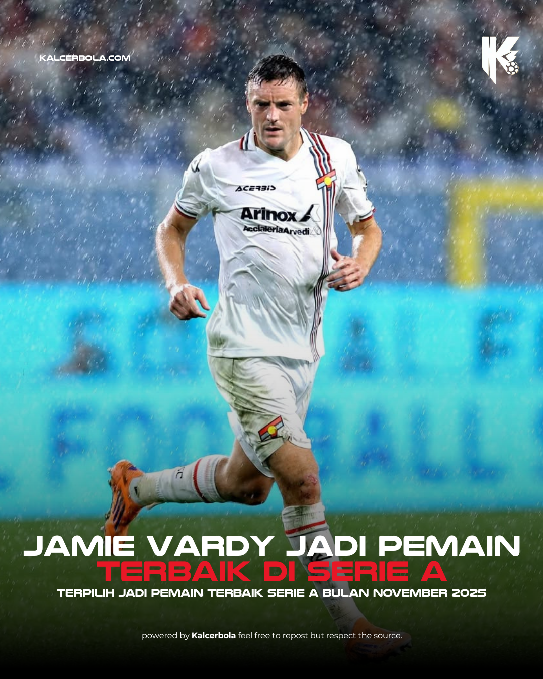 Jamie Vardy Pemain Terbaik Serie-A November