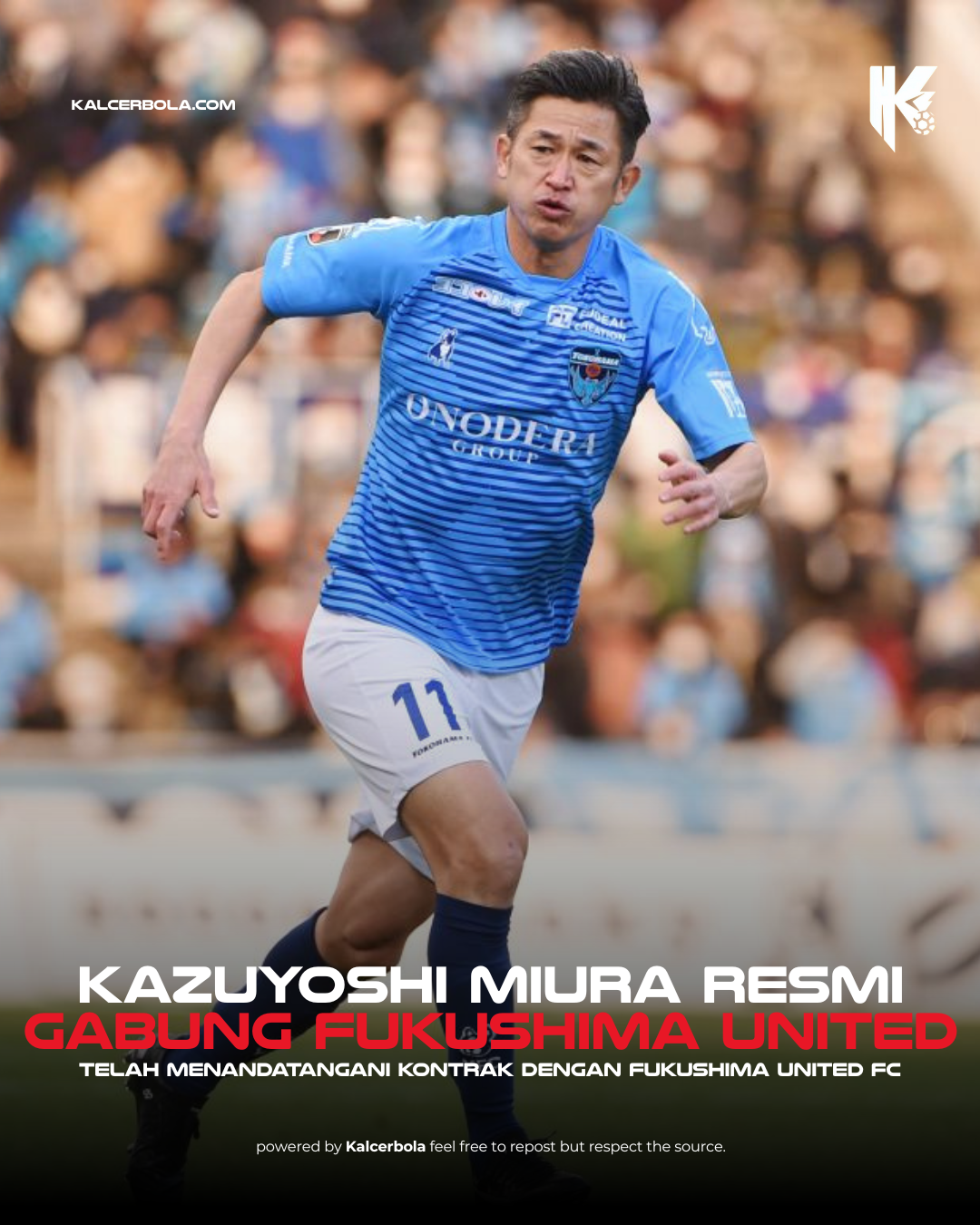 Kazuyoshi Miura Resmi Gabung Fukushima United