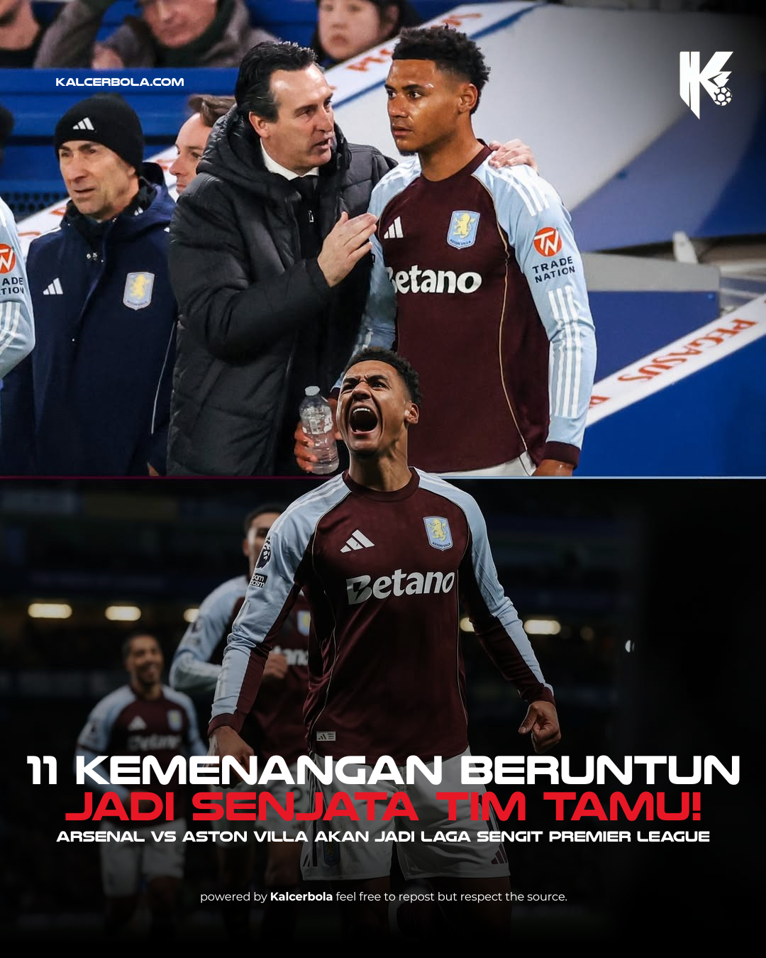 Arsenal vs Aston Villa: 11 Kemenangan Beruntun Jadi Ancaman