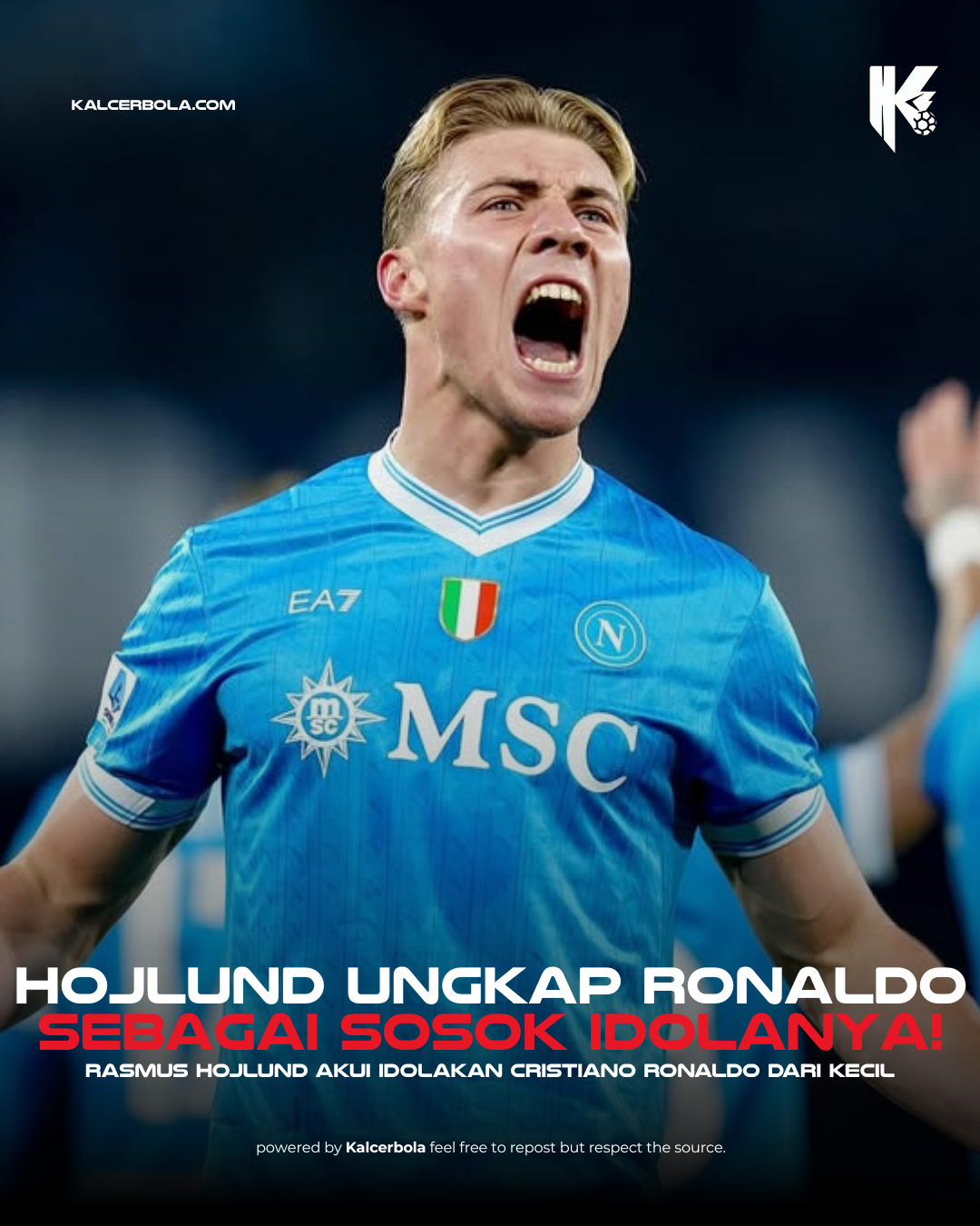 Højlund Ungkap Ronaldo sebagai Idola Sepak Bolanya