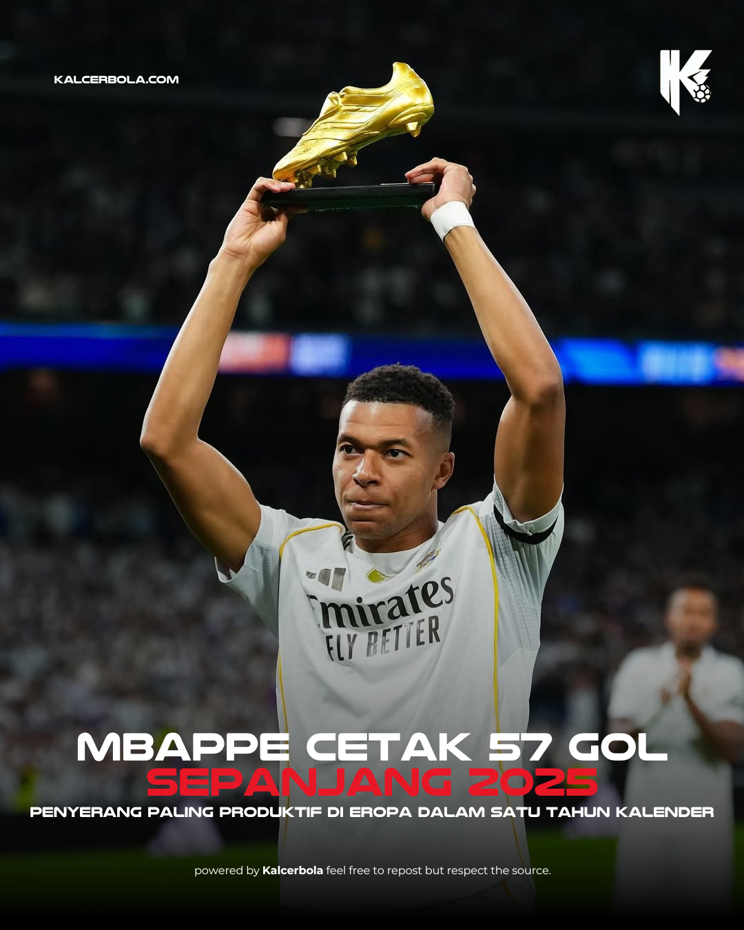 Mbappe Cetak 57 Gol untuk Madrid Sepanjang 2025