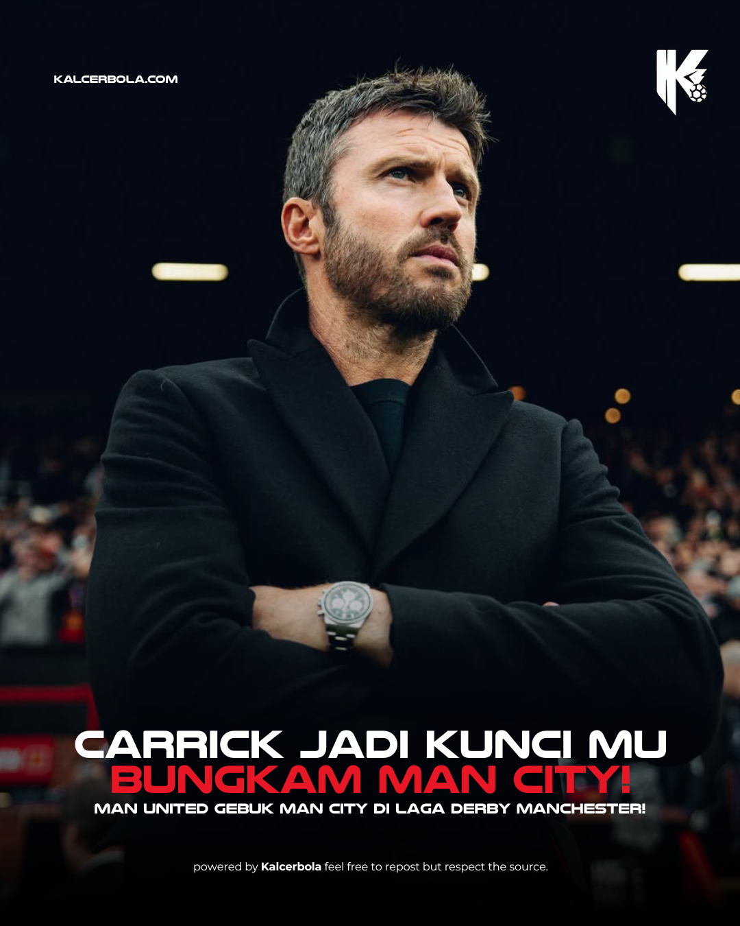 Man United Bungkam Man City, Carrick Jadi Kunci Derby Nyaman