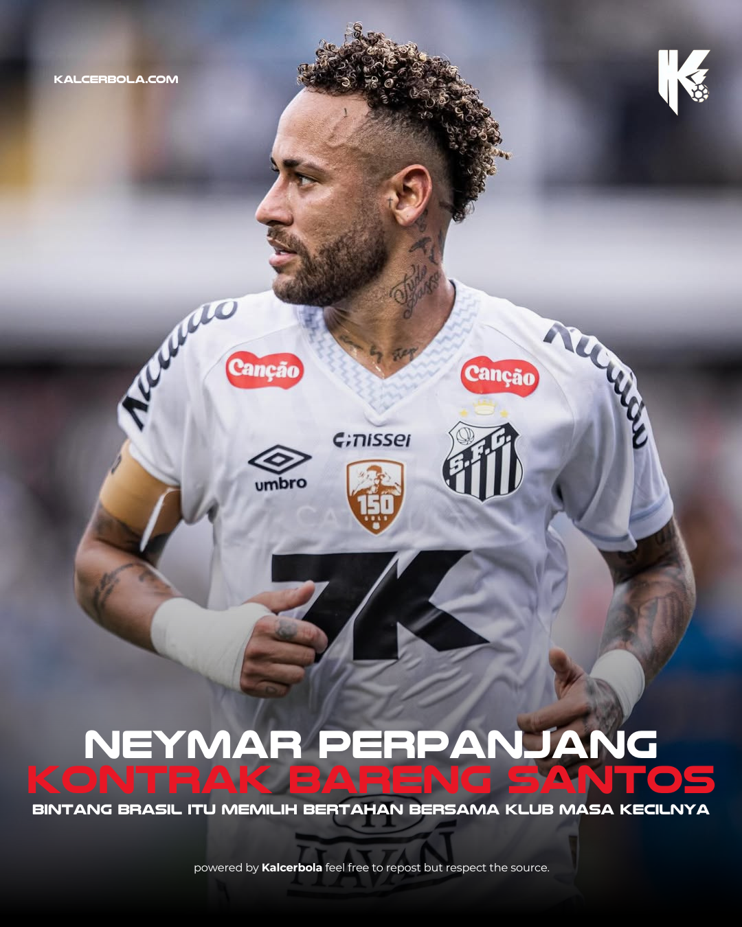Neymar Resmi Perpanjang Kontrak Bersama Santos