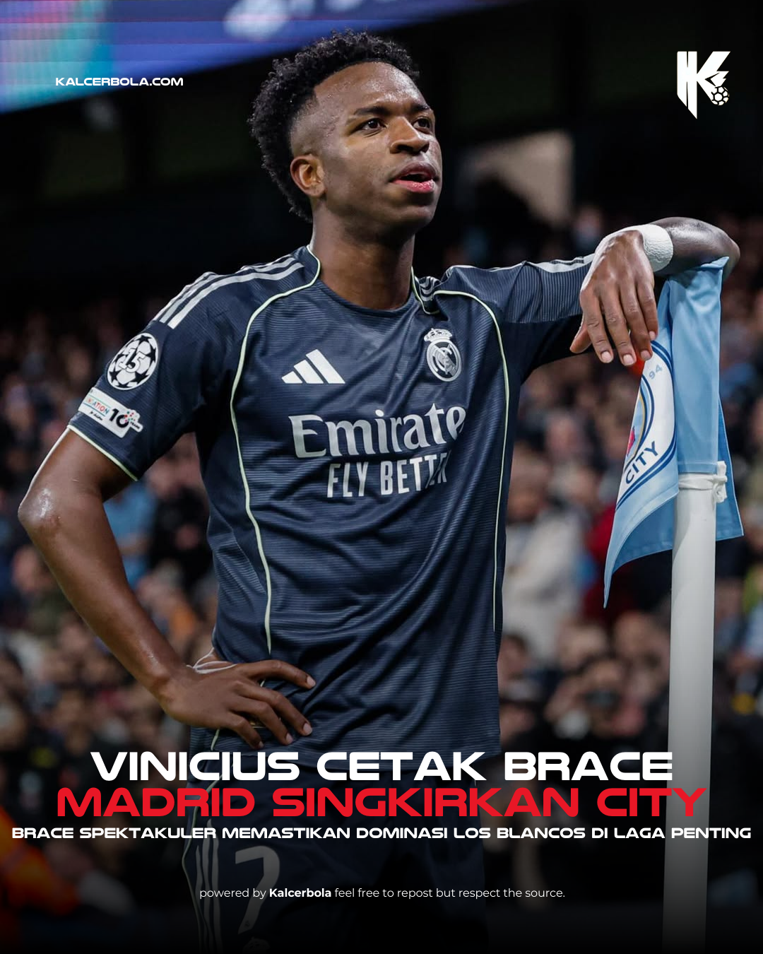Vinicius Brace! Madrid Singkirkan Man City