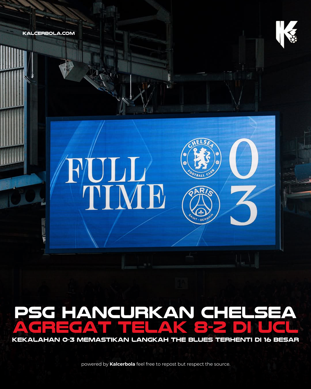 PSG Hancurkan Chelsea, Lolos dengan Agregat 8-2