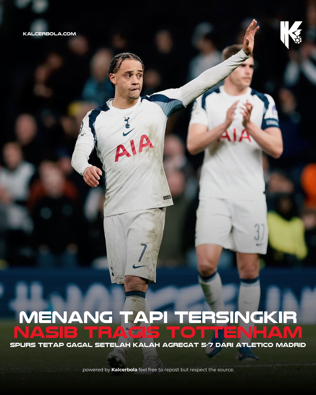 Tottenham Tersingkir Meski Menang di Leg Kedua
