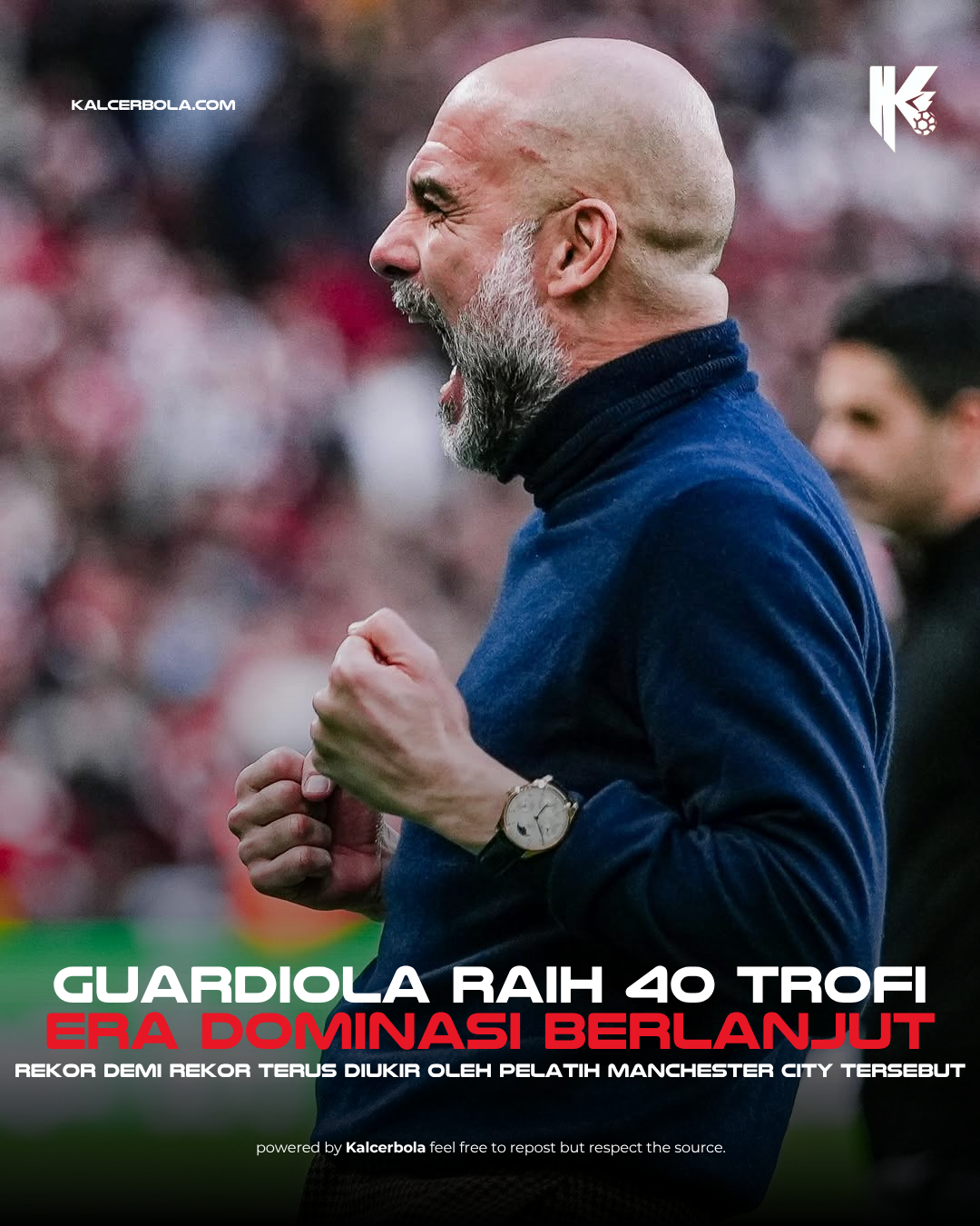 Guardiola Capai 40 Trofi Sepanjang Karier