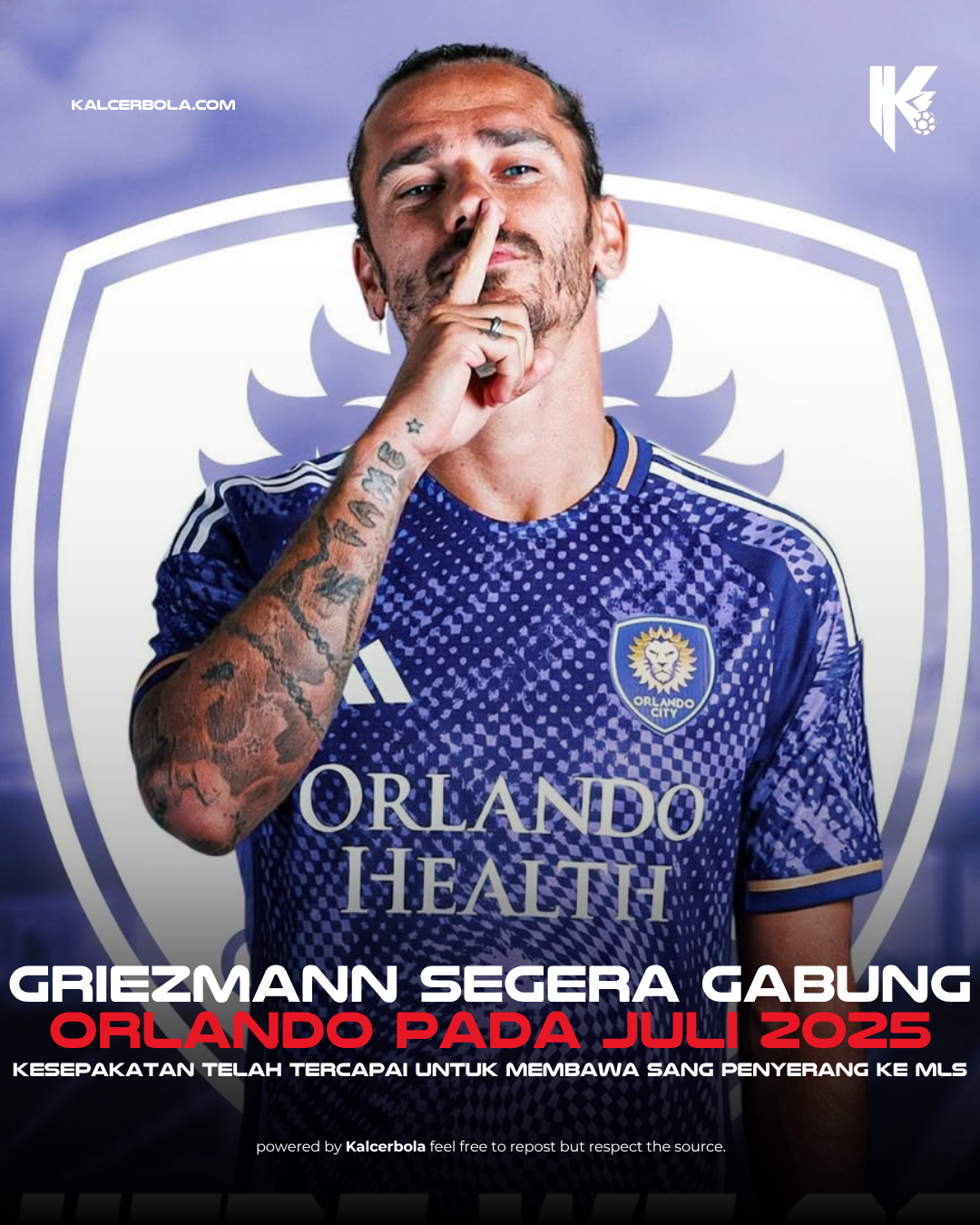 Griezmann ke Orlando City Mulai Juli 2025