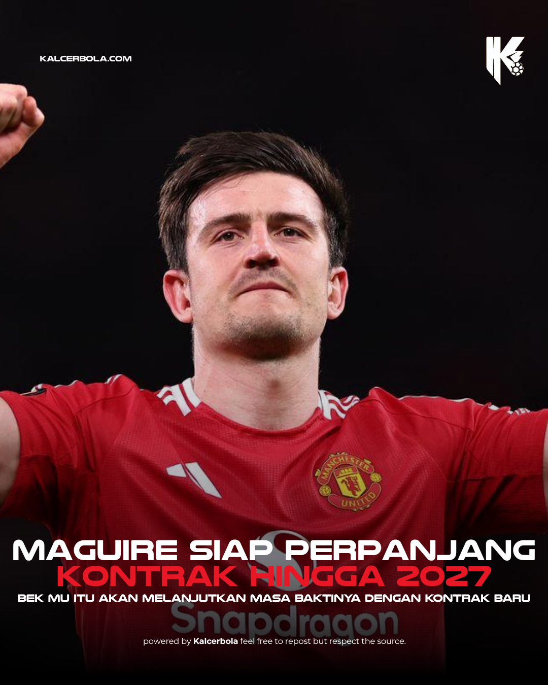 Maguire Resmi Perpanjang Kontrak hingga 2027