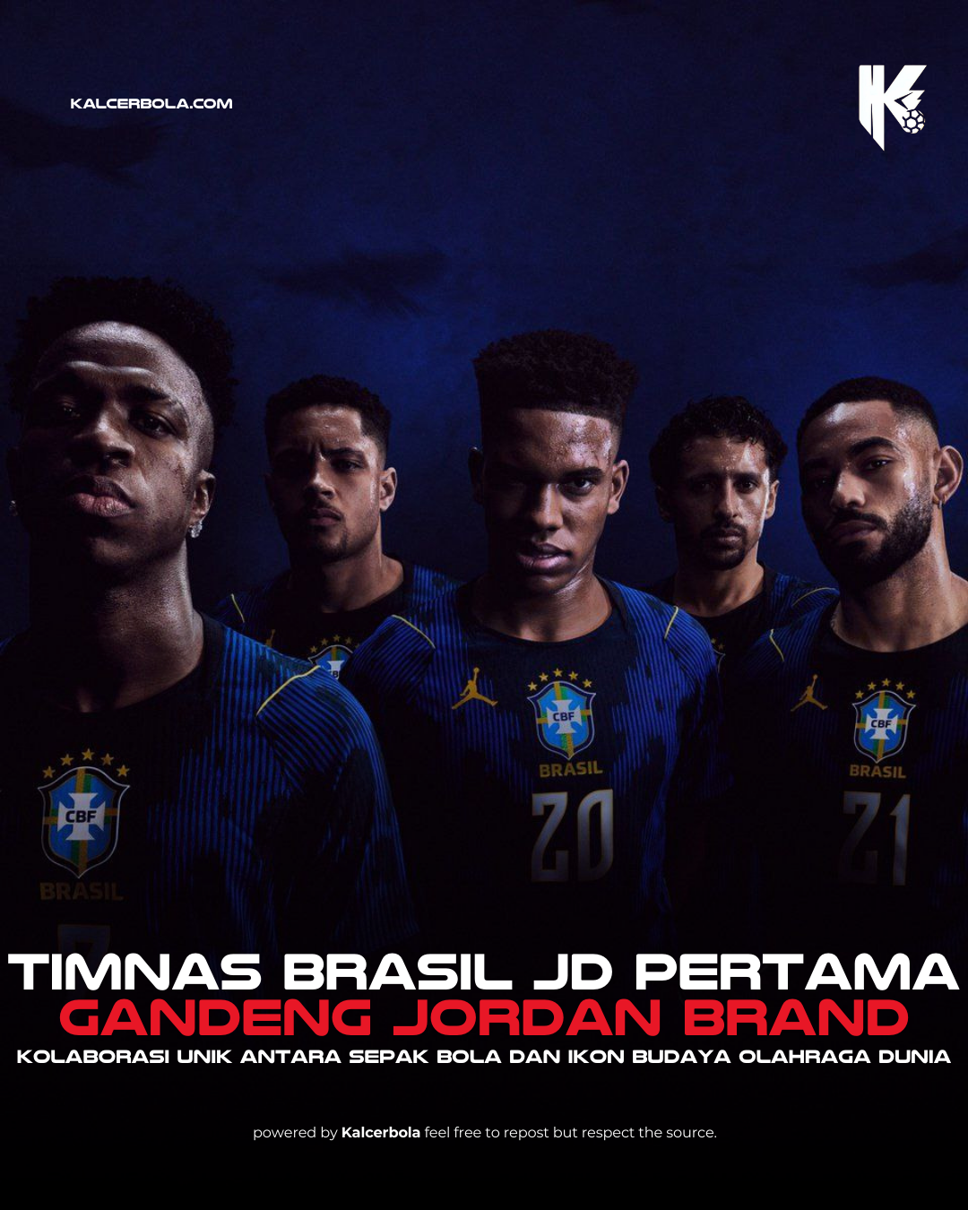 Brasil Jadi Timnas Pertama Kerja Sama dengan Jordan