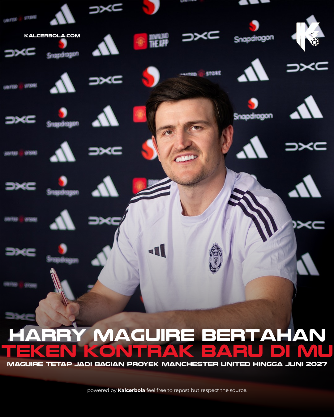 Maguire Bertahan, Teken Kontrak Baru di MU