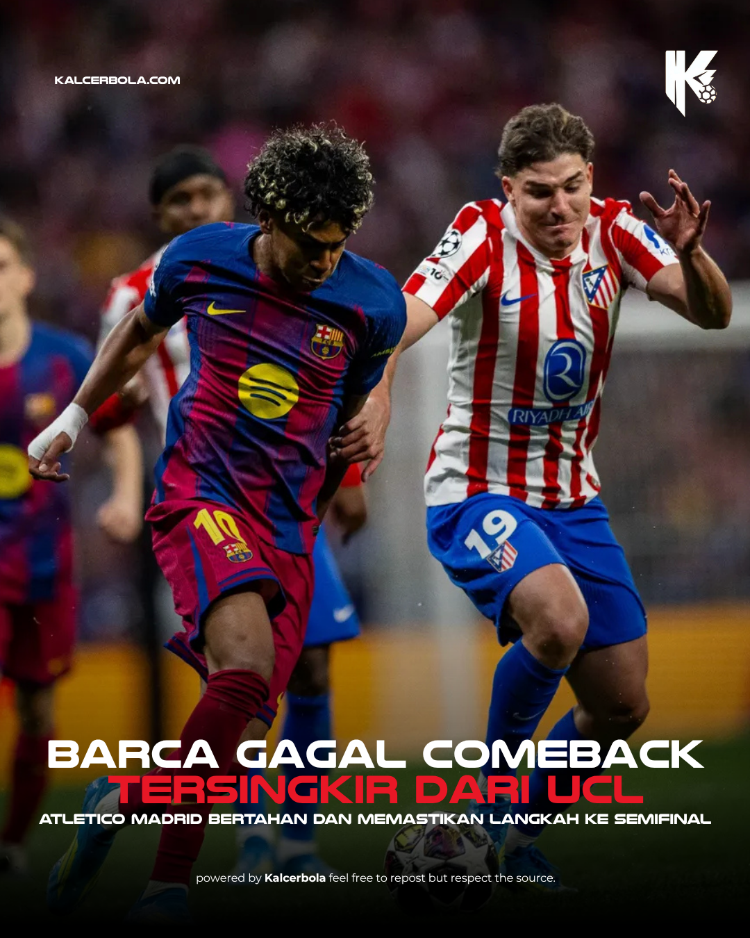 Barca Gagal Comeback, Atletico ke Semifinal