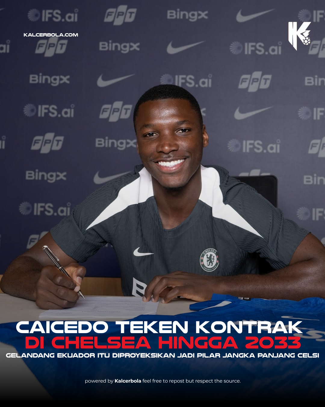 Caicedo Perpanjang Kontrak Hingga 2033