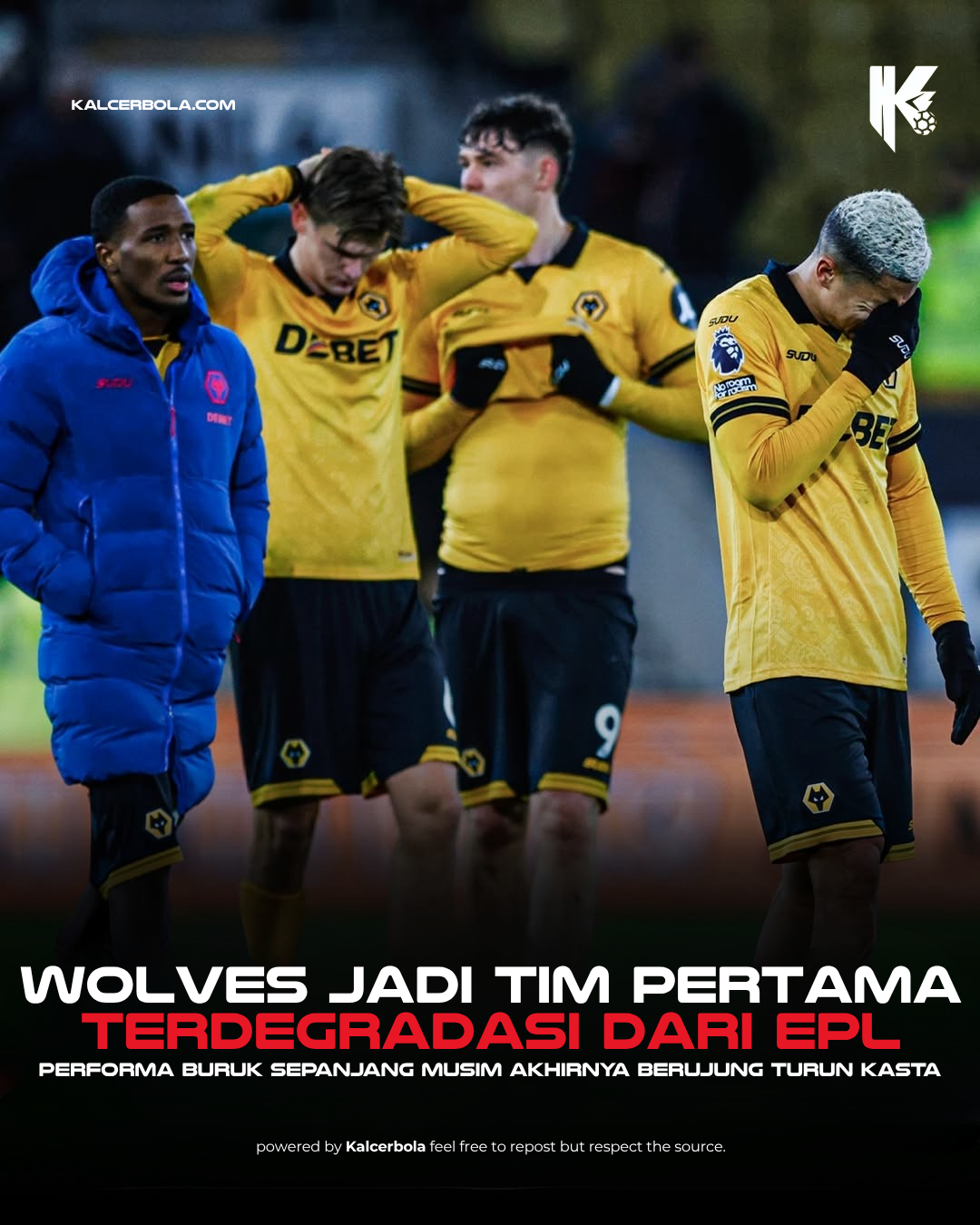 Wolves Jadi Tim Pertama Terdegradasi