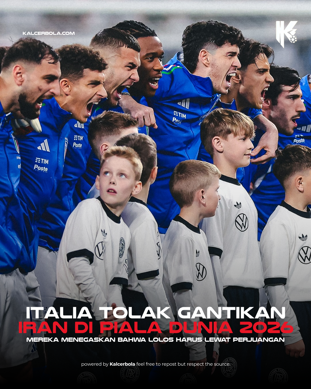 Italia Tolak Gantikan Iran di Piala Dunia 2026