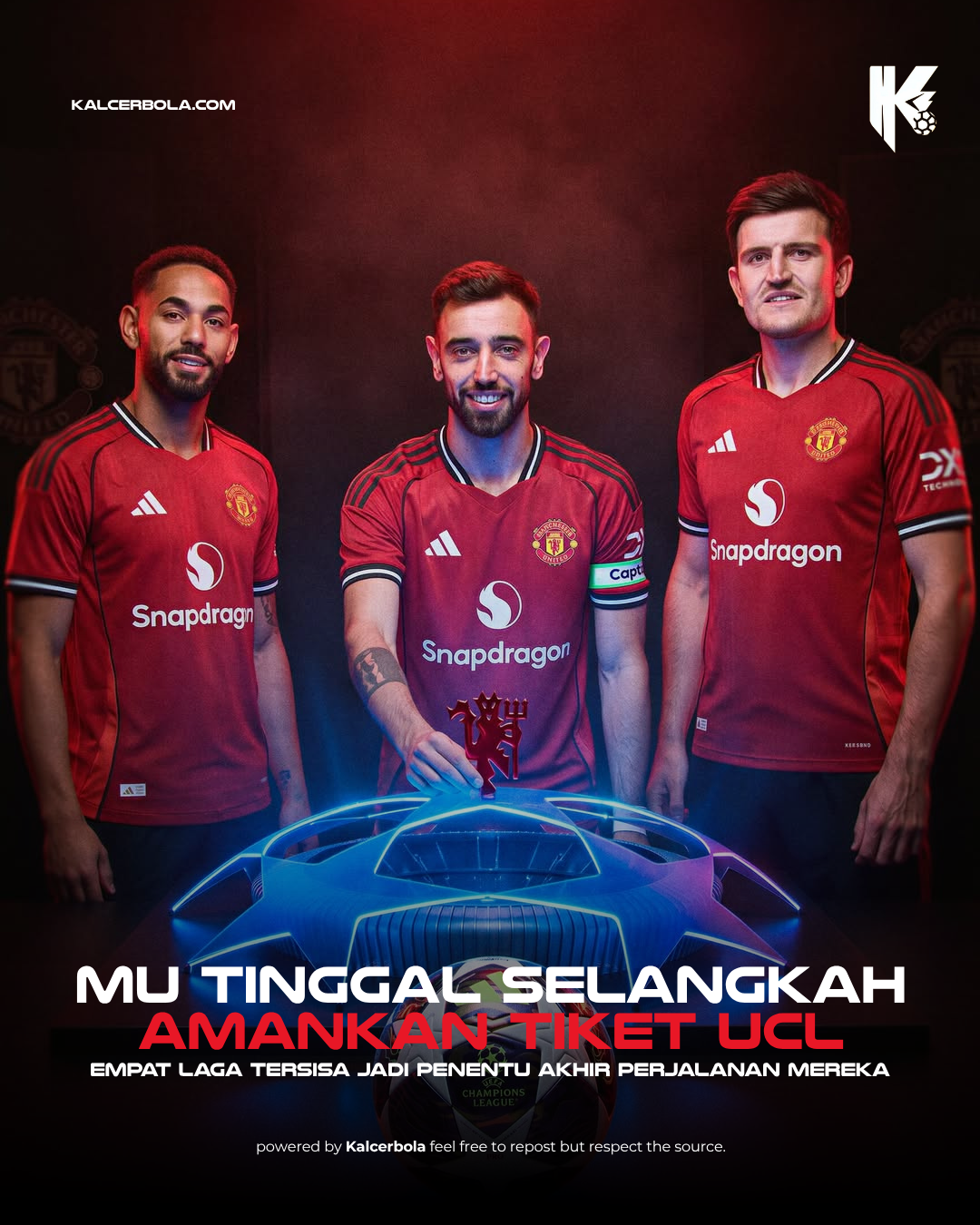 MU Tinggal Selangkah Amankan Tiket UCL