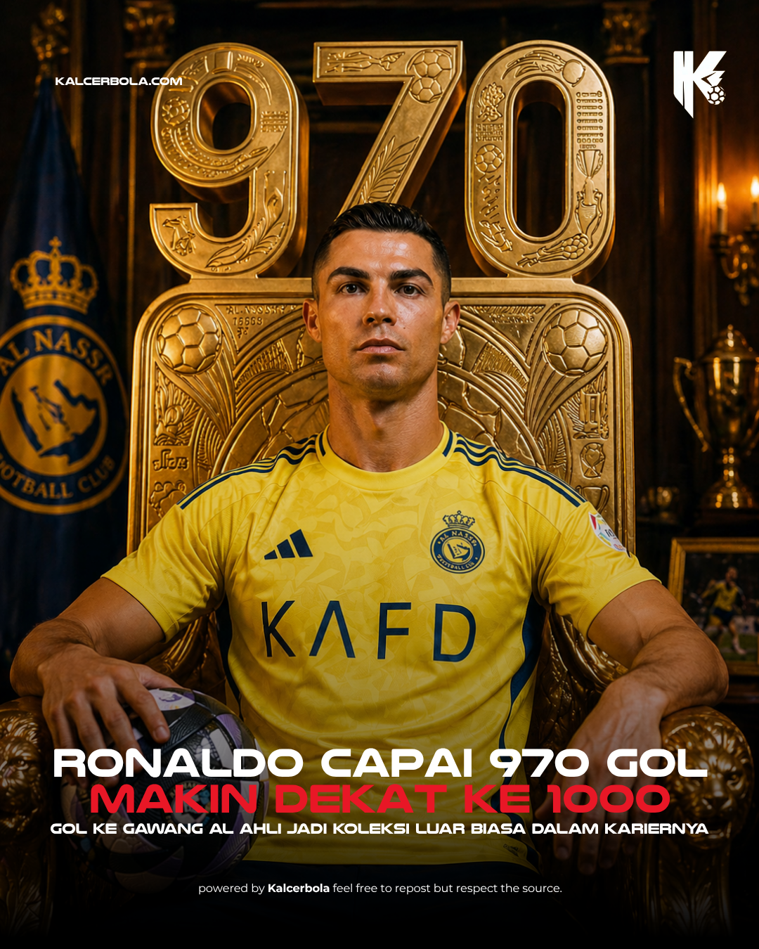 Ronaldo Tembus 970 Gol, Dekati 1000