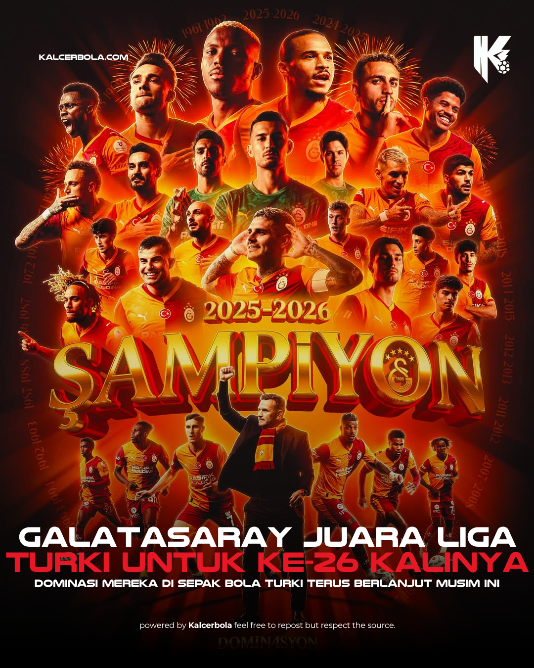 Galatasaray Juara Liga Turki ke-26