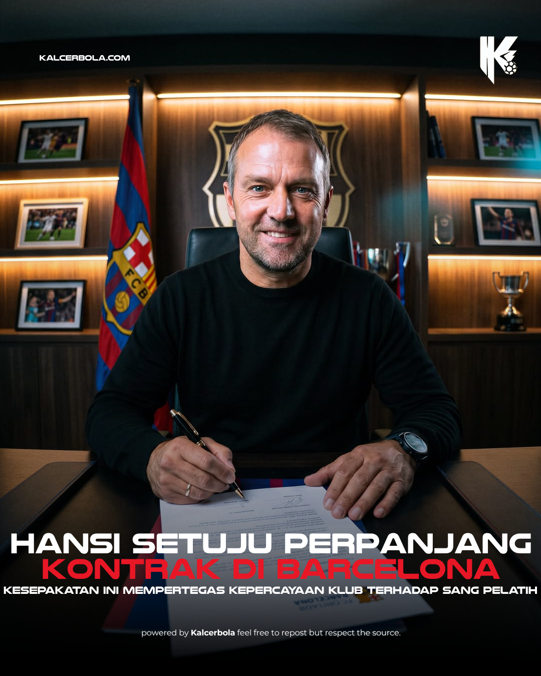 Hansi Flick Setuju Perpanjang Kontrak di Barcelona