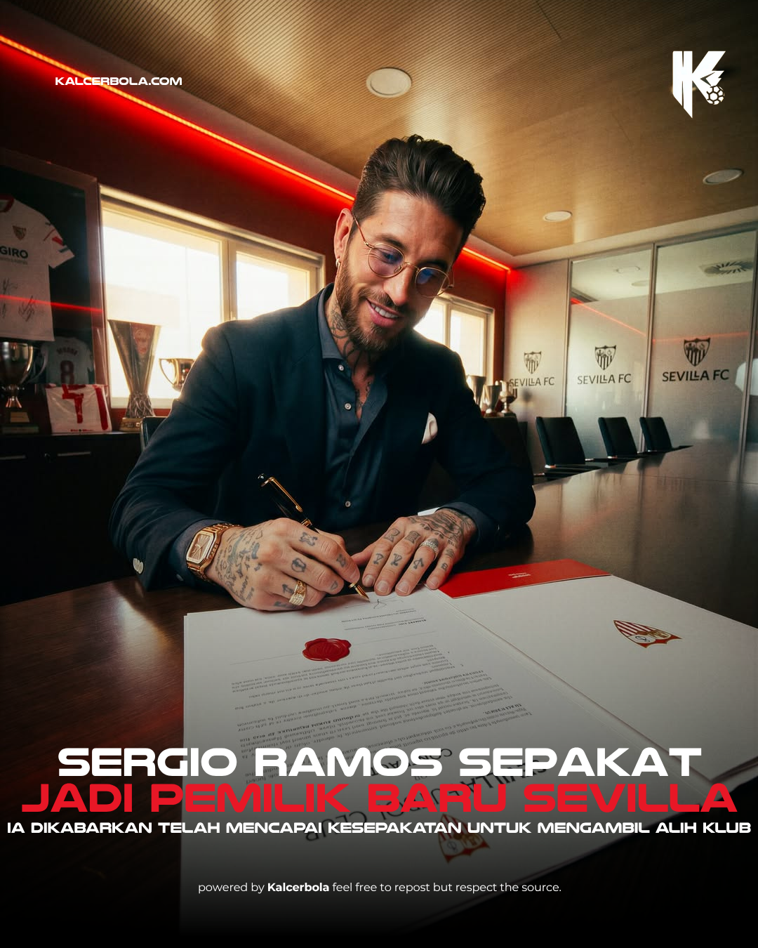 Sergio Ramos Sepakat Jadi Pemilik Baru Sevilla