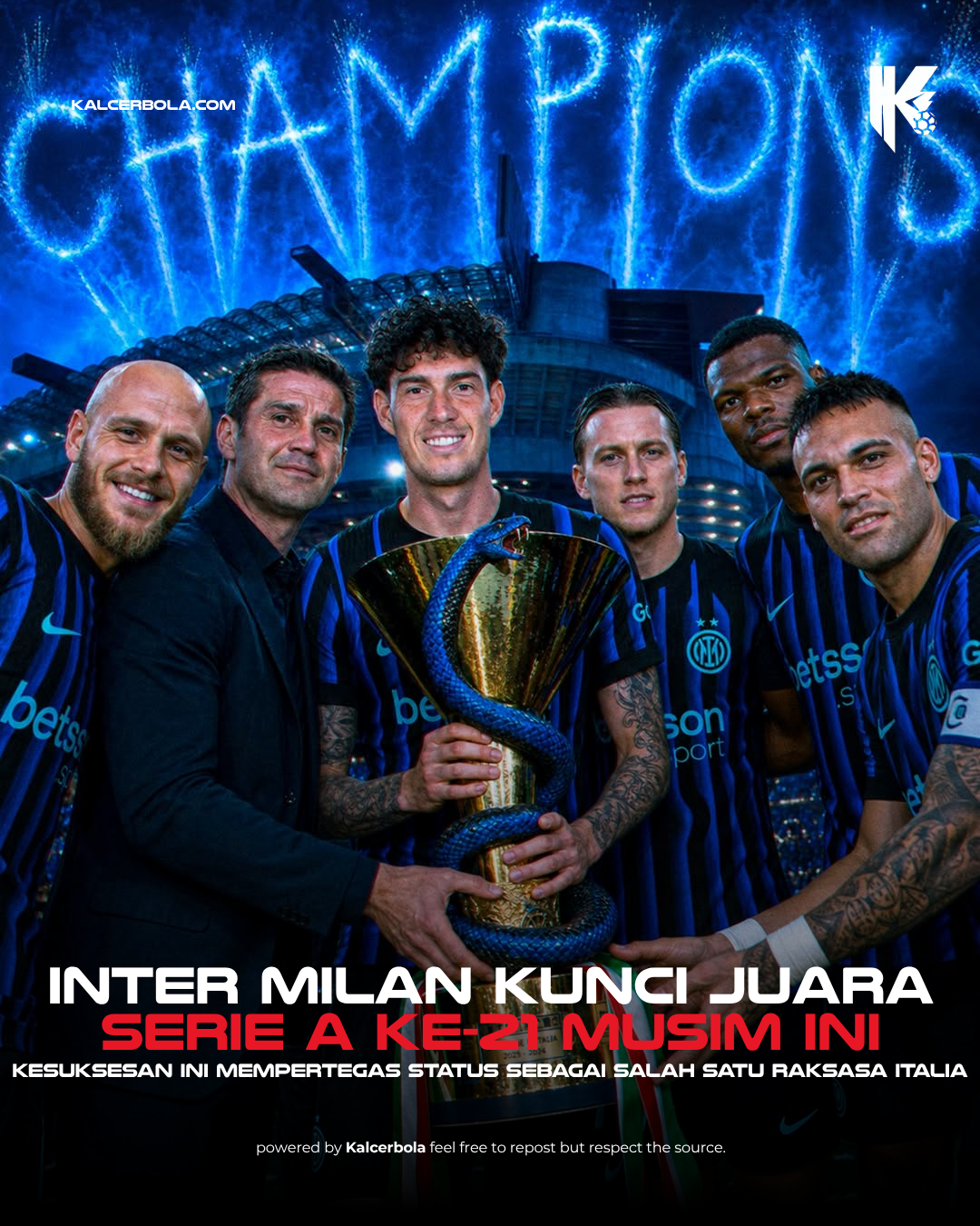 Inter Milan Kunci Juara Serie A ke-21